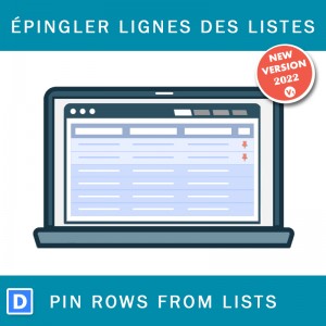 Pin rows from lists Dolibarr