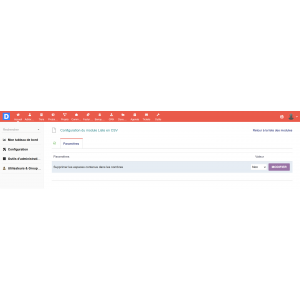 Exportación CSV